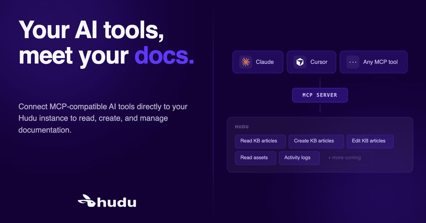 Connect Hudu to your AI tools
