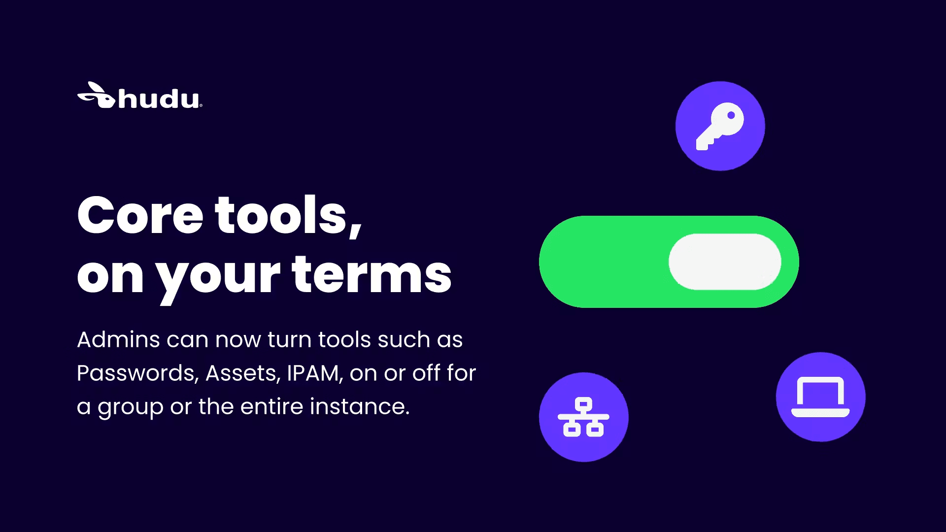 Turn on/off core tools graphic