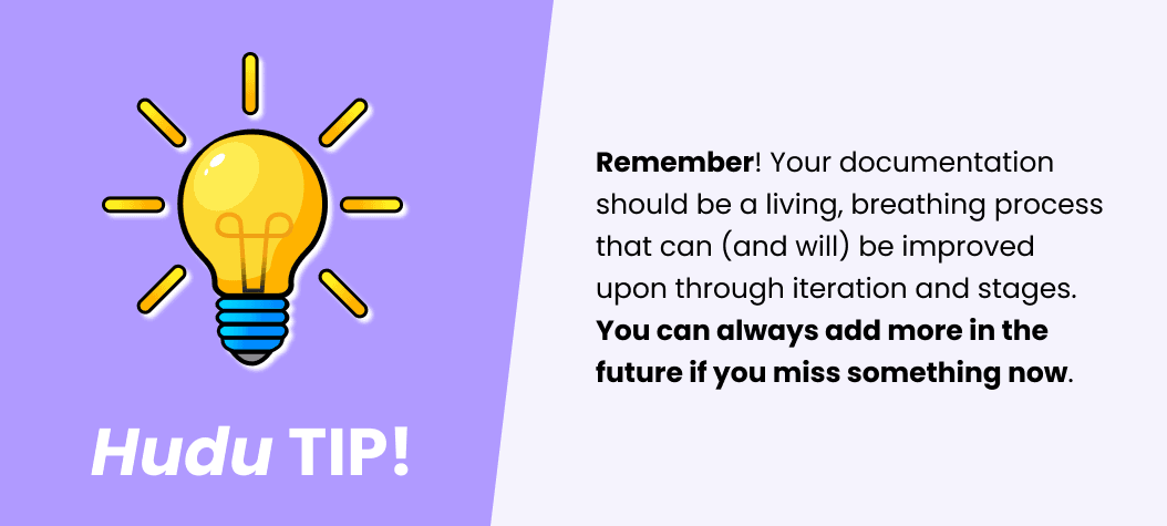 Structured asset layout tips for standardized IT documentation