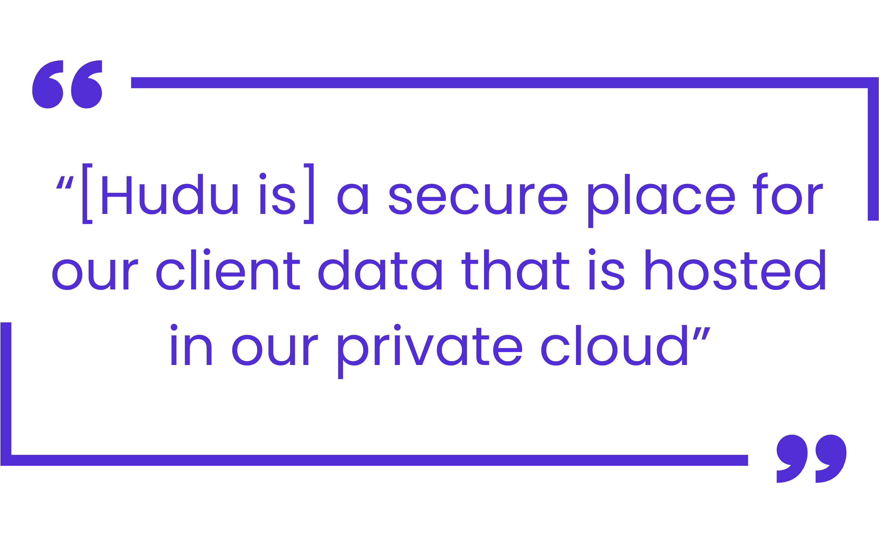 Quote from Matt Folker describing why hosting documentation in their own private cloud was critical for security and control.