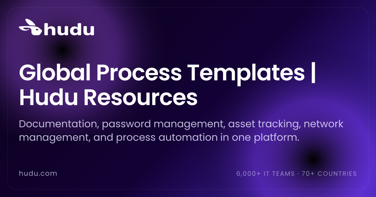 Global Process Templates | Hudu Resources