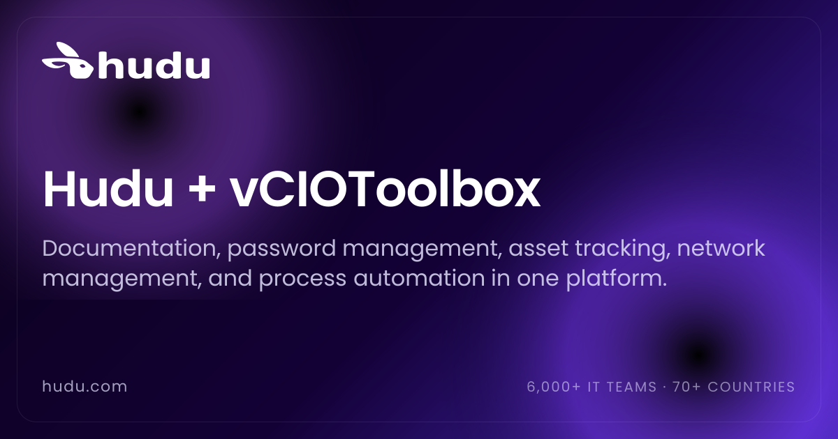 vCIOToolbox Integration | Hudu