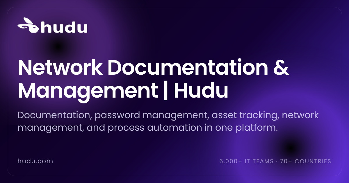 Network Documentation & Management | Hudu